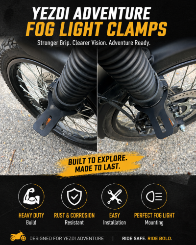 Yezdi Adventure fog light clamps