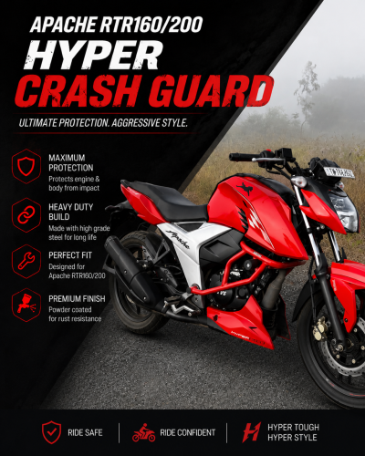 TVS Apache RTR 160-200 Hyper Crash Guard