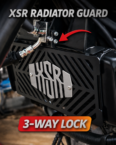 xsr 155  , 3 way lock radiator guard